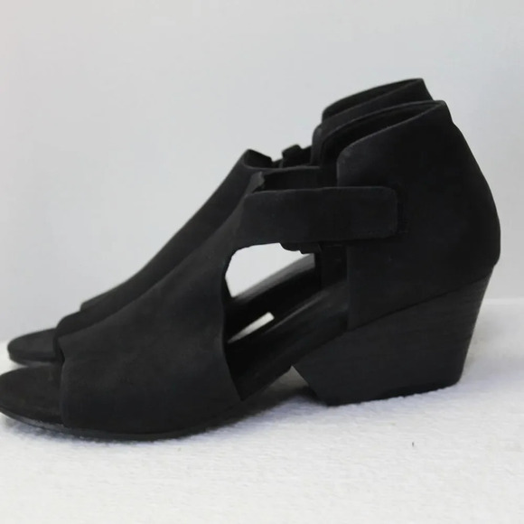 Eileen Fisher brushed leather black sandals size 9 - Picture 7 of 15